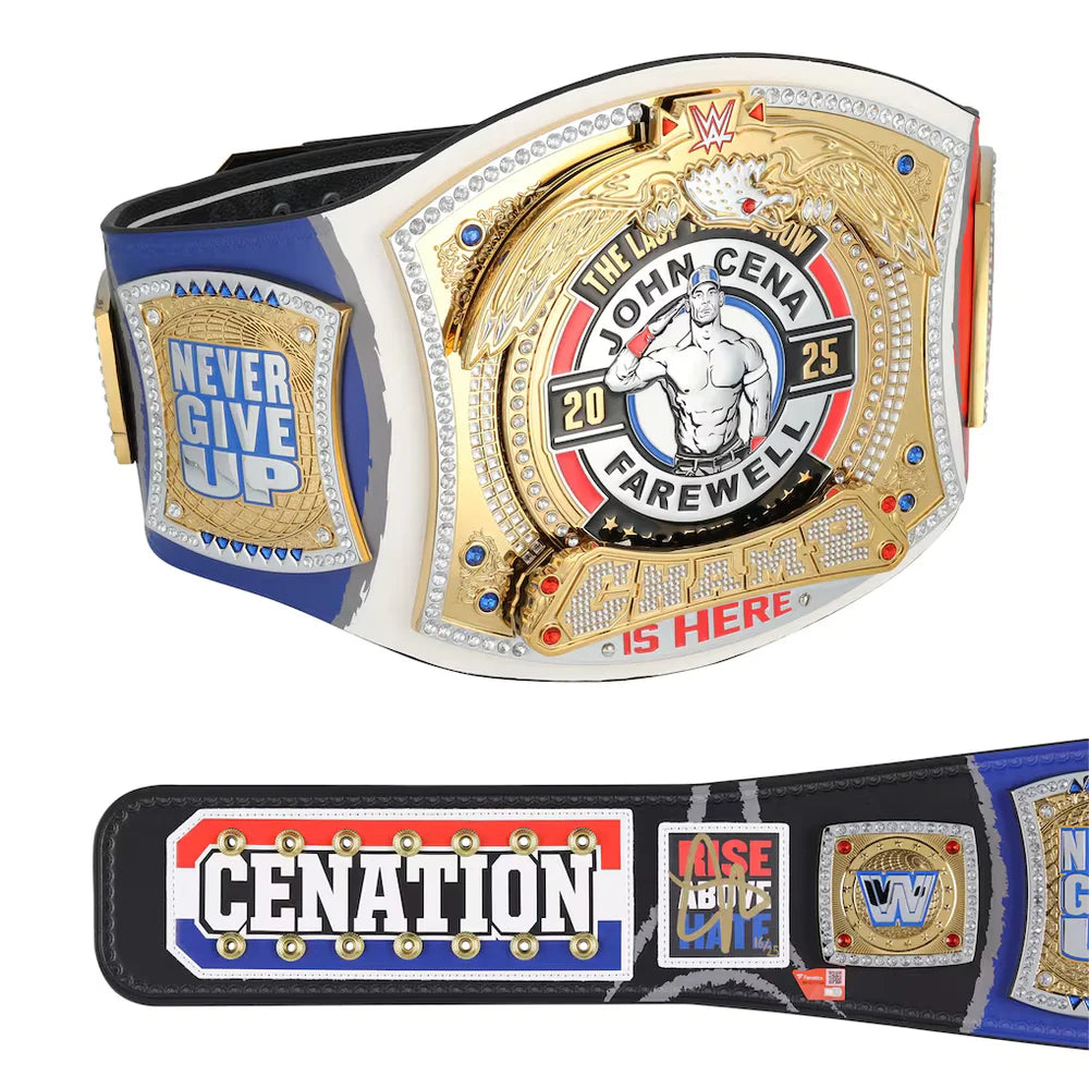 John Cena WWE autographed Farewell Tour 2025 Paris limited edition replica title belt