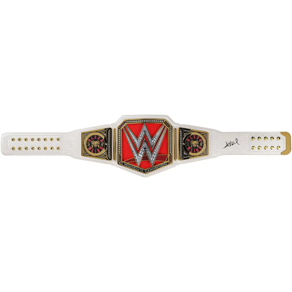 Alexa Bliss WWE Autographed Raw Women's Championship Replica Title Belt with Talent Side Plates