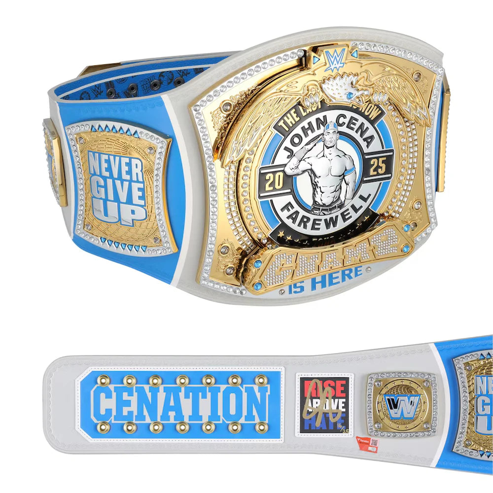 John Cena WWE autographed Farewell Tour 2025 Grand Rapids limited edition replica title belt
