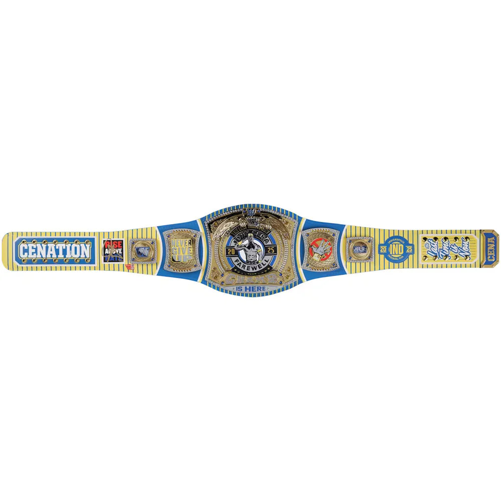 John Cena WWE autographed Farewell Tour 2025 WrestlePalooza Indianapolis limited edition replica title belt