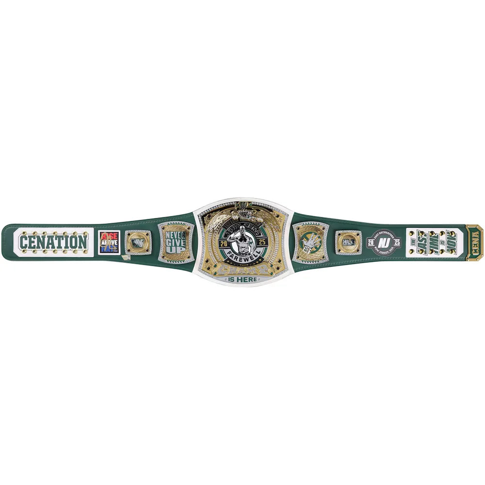 John Cena WWE autographed Farewell Tour 2025 Newark limited edition replica title belt