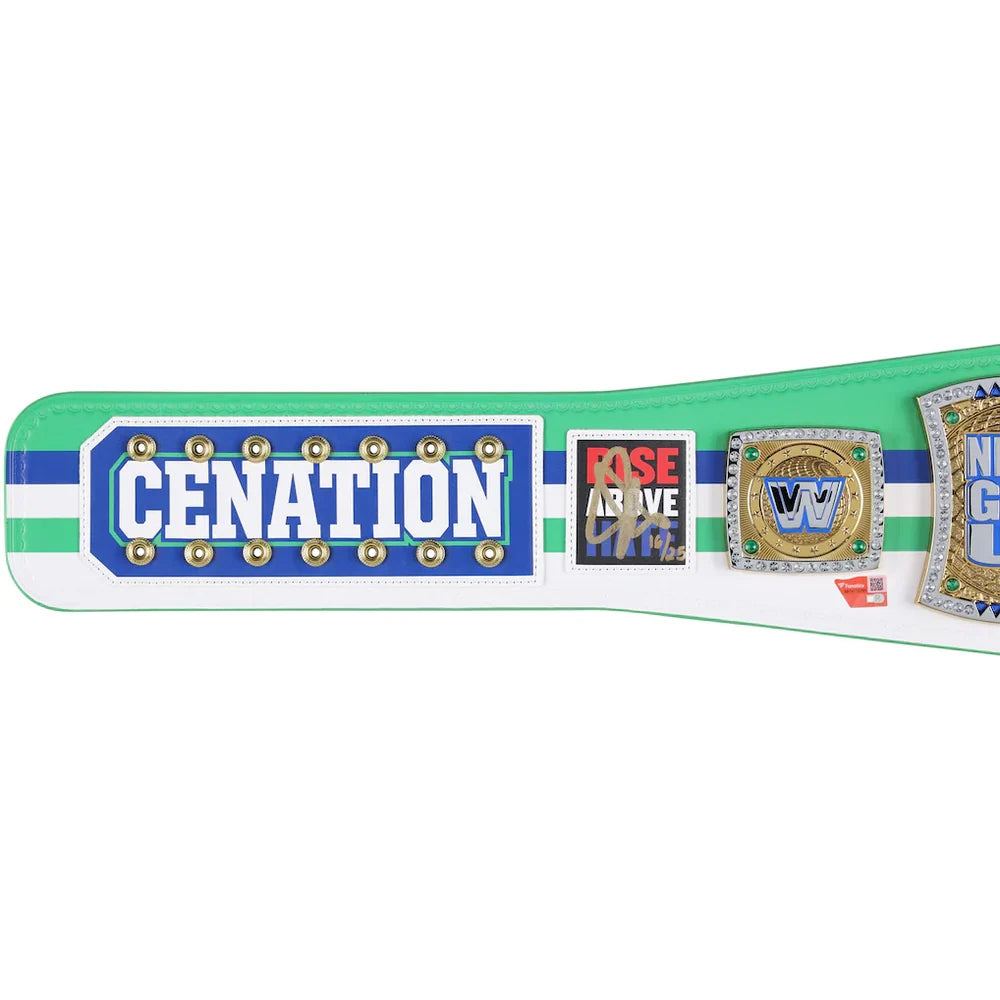 John Cena WWE autographed Farewell Tour 2025 Dallas limited edition replica title belt