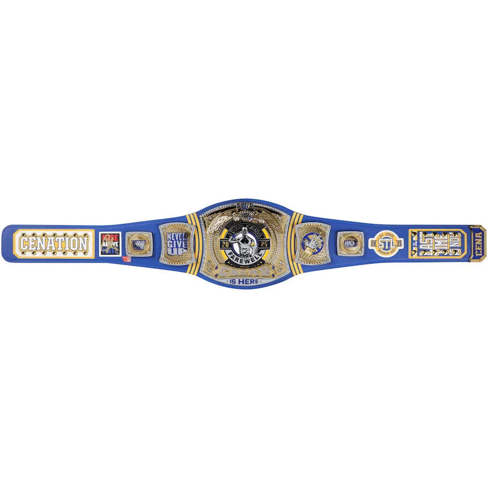 John Cena autographed WWE Farewell Tour 2025 New York City limited edition replica title belt
