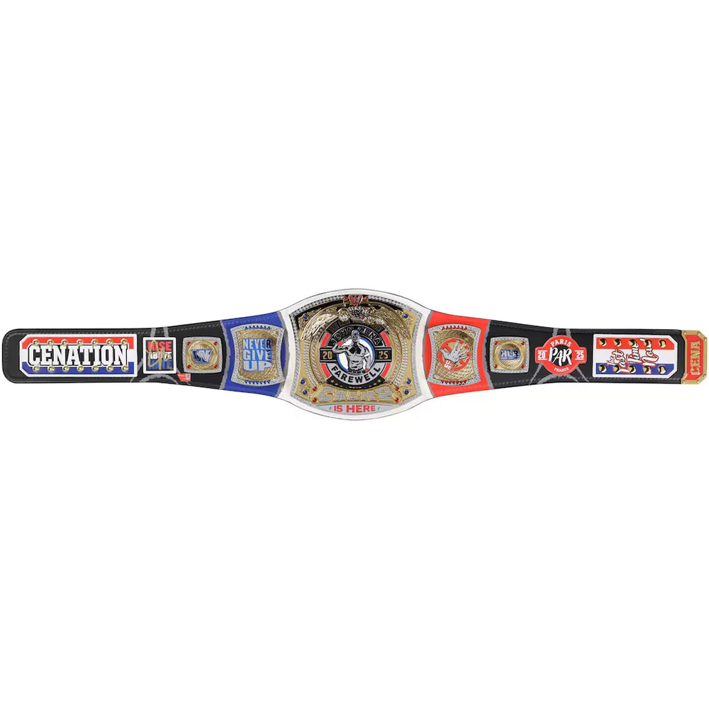 John Cena WWE autographed Farewell Tour 2025 Paris limited edition replica title belt