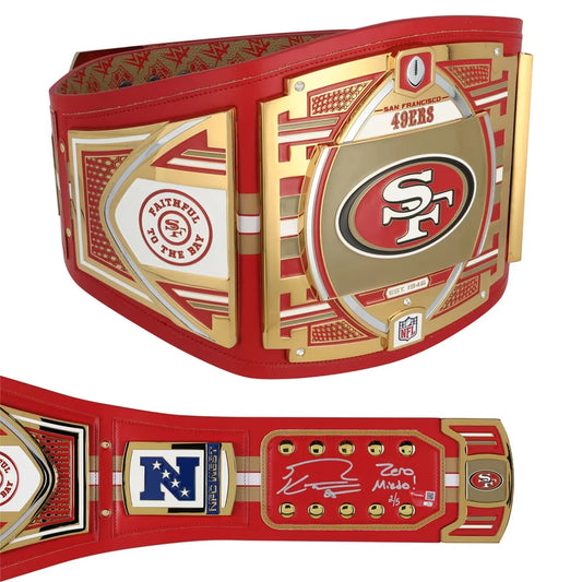 George Kittle San Francisco 49ers Autographed WWE Title Belt