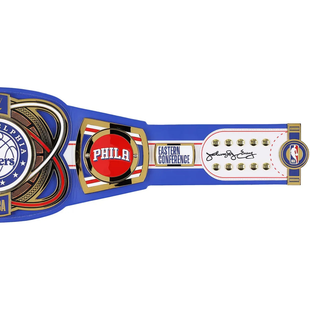 Julius Erving Philadelphia 76ers autographed Fanatics Authentic WWE Legacy title belt