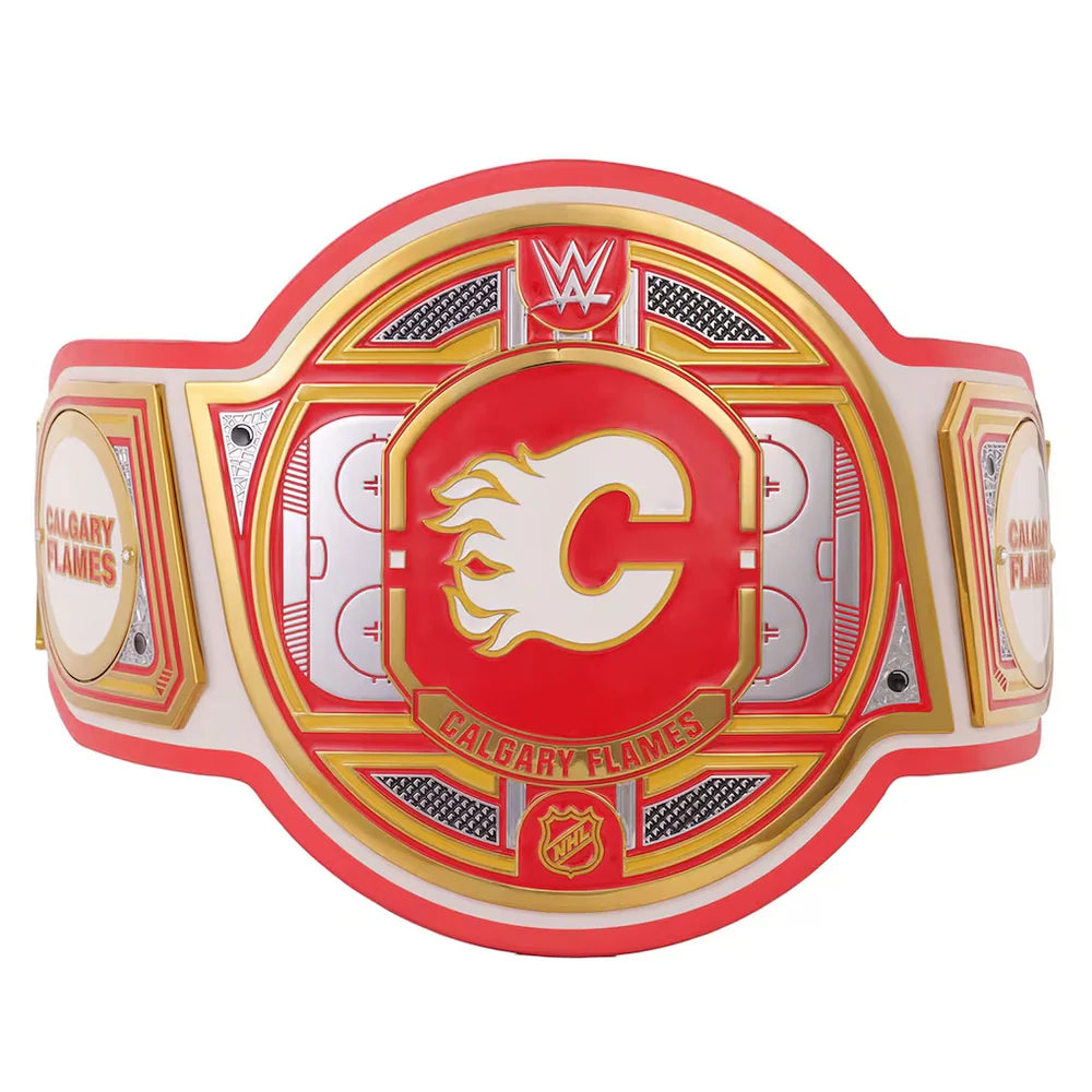 WWE Calgary Flames championship belt on a white background