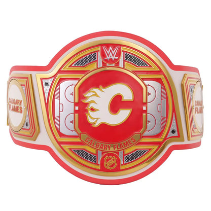 WWE Calgary Flames championship belt on a white background