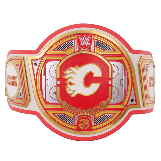 WWE Calgary Flames championship belt on a white background