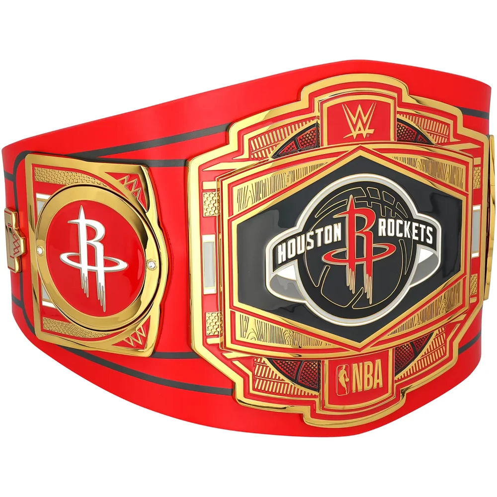 Hakeem Olajuwon Houston Rockets Autographed Fanatics Authentic WWE Legacy Title Belt
