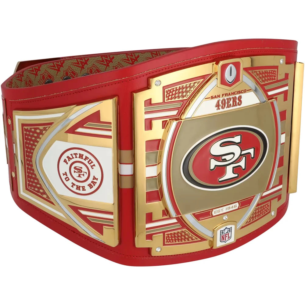 George Kittle San Francisco 49ers Autographed WWE Title Belt