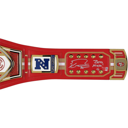 George Kittle San Francisco 49ers Autographed WWE Title Belt