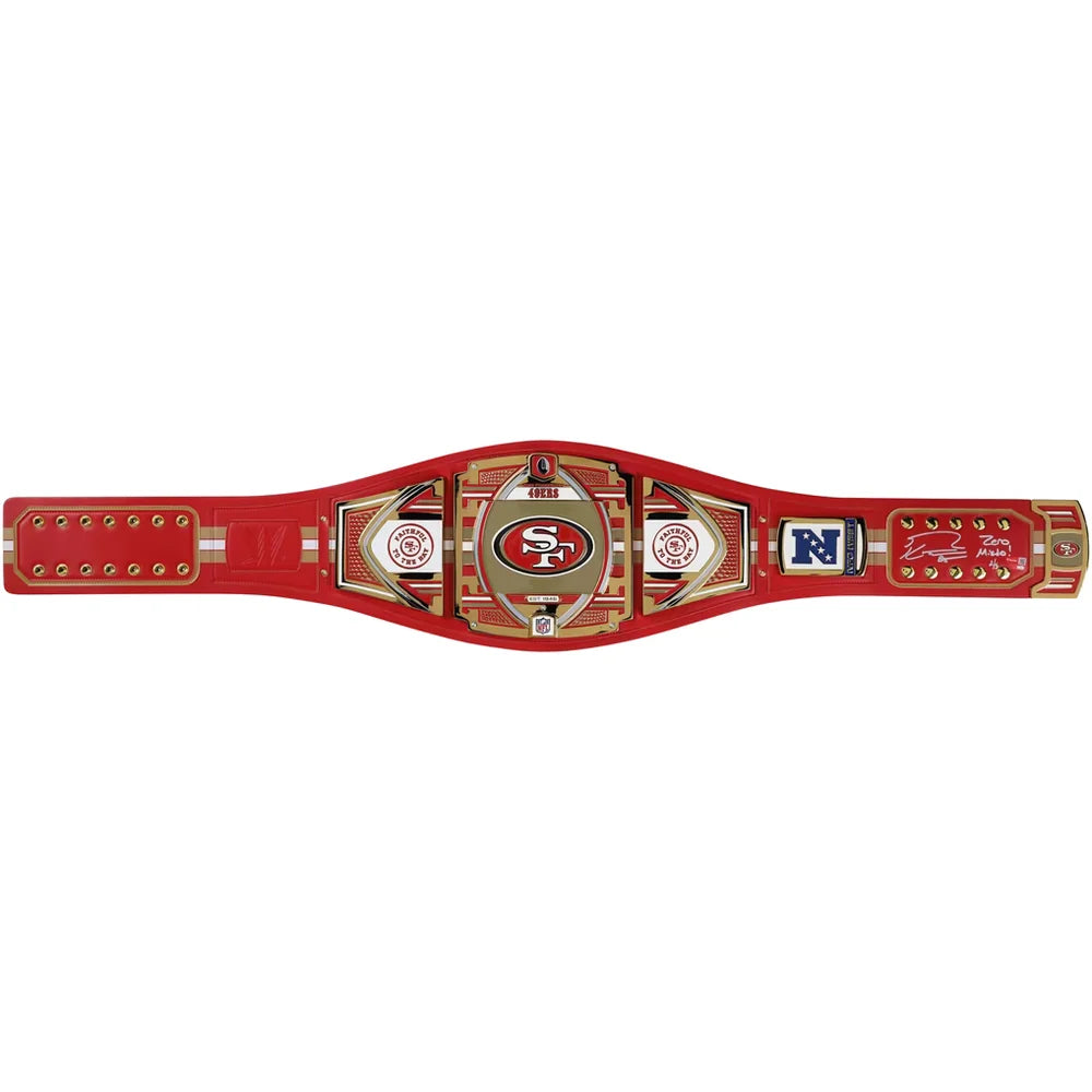 George Kittle San Francisco 49ers Autographed WWE Title Belt
