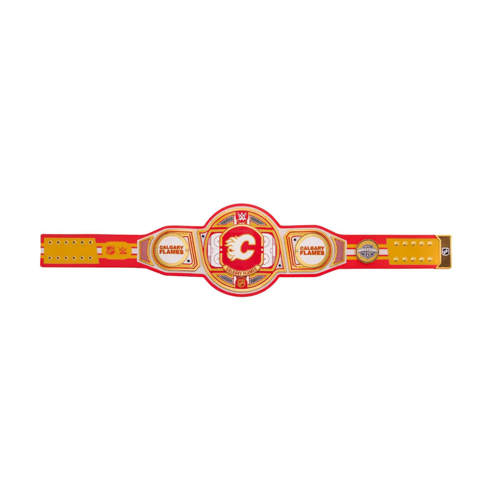 A red and gold championship belt with a central circular medallion featuring a red 'C' and the words 'CUP FINAList' and 'PLAYERS', flanked by two gold-toned plates, photographed on a plain white background.