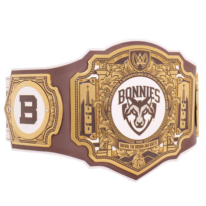 Decorative belt with 'Bonnie's' logo and design elements on a white background