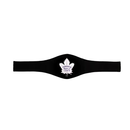 Black headband with Toronto Maple Leafs logo on a white background