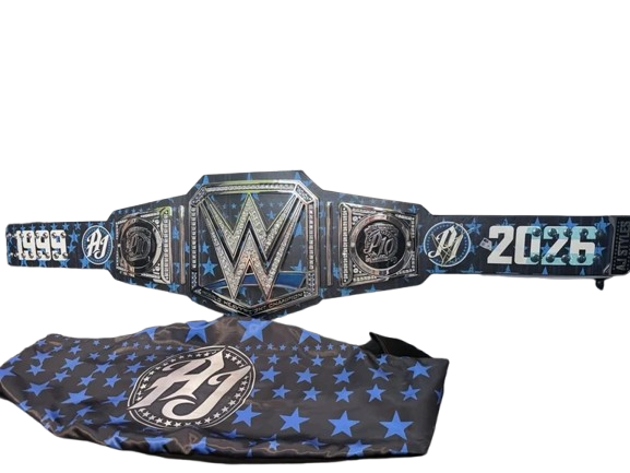 AJ Styles 10th Anniversary Signature Series Championship replica title belt