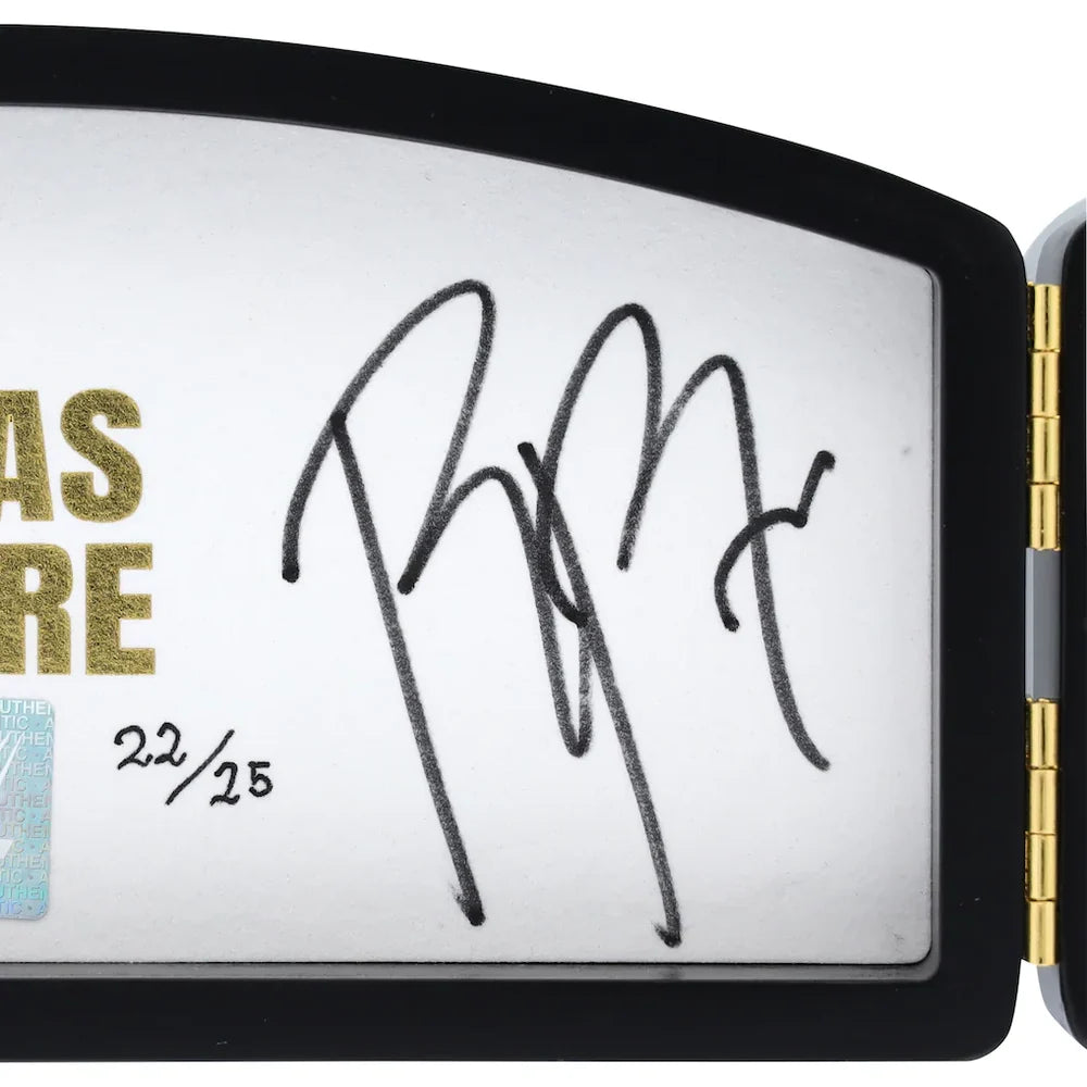 Roman Reigns & Cody Rhodes WWE Autographed 2024 Bad Blood Mini Title in Gift Box