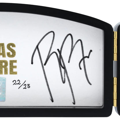 Roman Reigns & Cody Rhodes WWE Autographed 2024 Bad Blood Mini Title in Gift Box