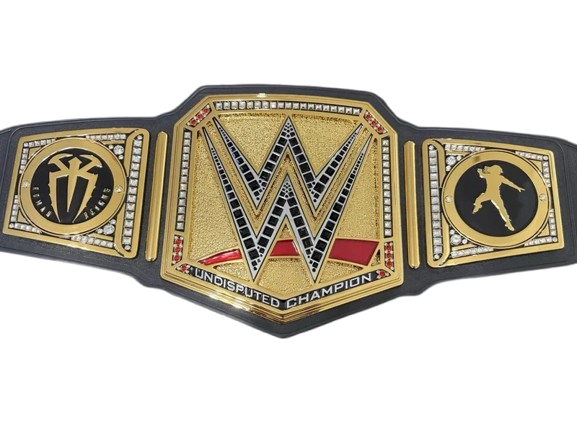 Roman Reigns autographed Undisputed WWE Championship replica title belt