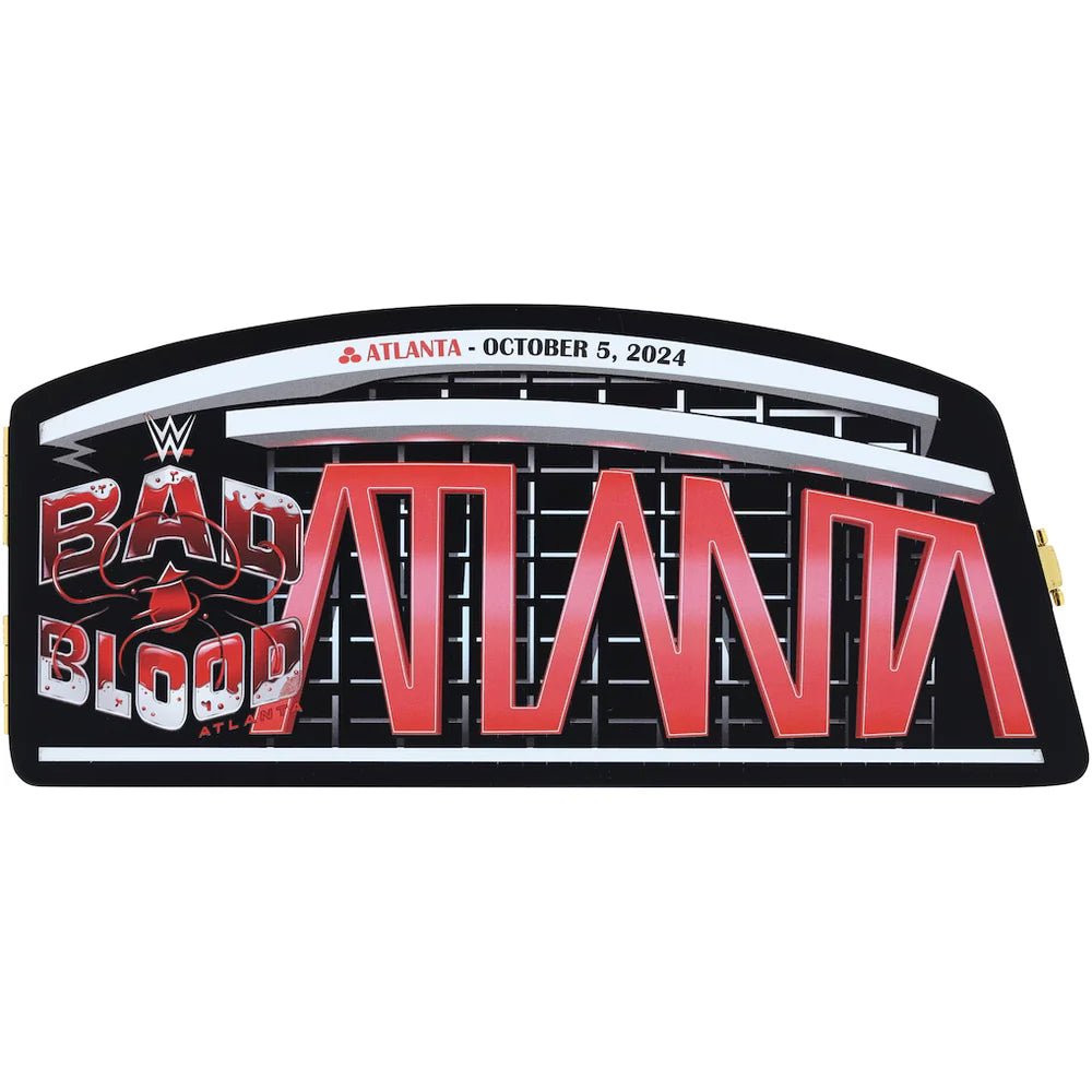 Roman Reigns & Cody Rhodes WWE Autographed 2024 Bad Blood Mini Title in Gift Box