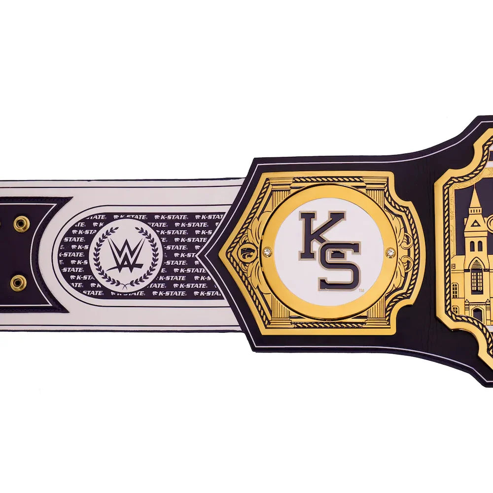Decorative belt with 'KS' logo on a white background