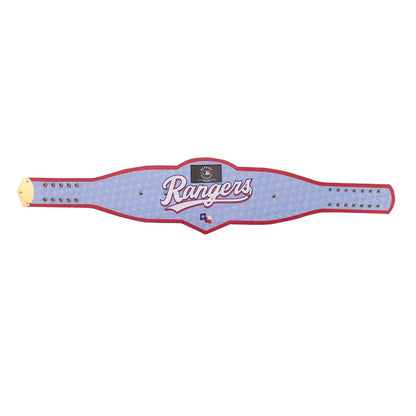 Wrestling championship belt with 'Rangers' branding on a white background
