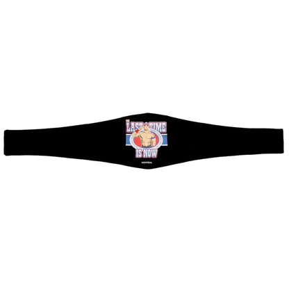 A black athletic waist wrap or belt featuring a colorful graphic in the center with the text 'LAST GAME IS NOW' and a cartoon character, shown against a plain white background.