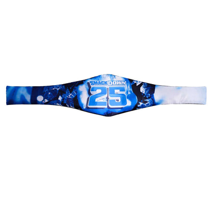 Wristband with 'SmackDown 25' text on a white background